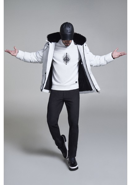 Erkek Siyah Eskitme Yıkamalı Esnek Berlin Slim Fit Jean Pantolon B003502