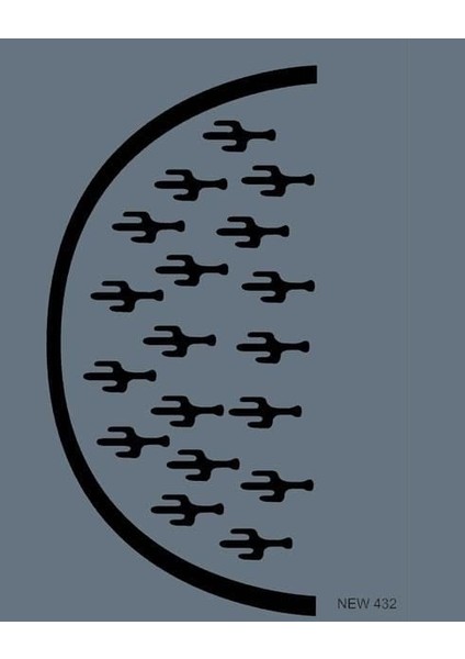 Rich New Seri N-432 Stencil 35X25 cm