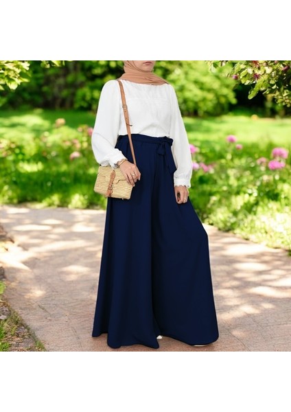 Yazlık Kemerli Keten Şalvar Pantolon fırsatları