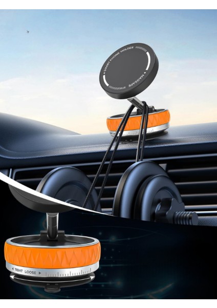 K10B Ev Araba Her Alana Uyumlu 360 Derece Dönebilen Çok Açılı Magsafeli Vantuz Telefon Tutucu fiyatları
