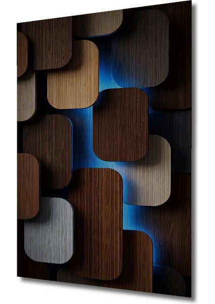 Ahşap Dekoratif Tablo Geometrik Modern Sanat Görünümlü Dikdörtgen Tablo modelleri