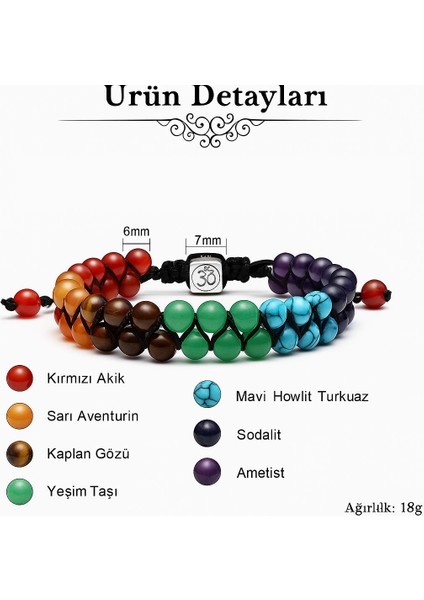 7 Çakra Doğal Taş Bileklik Ayarlanabilir Örgü Tasarım Yoga Enerji Dengeleyici Meditasyon Taşları indirimleri