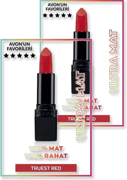 Ultra Mat Ruj - Truest Red Ikili Set