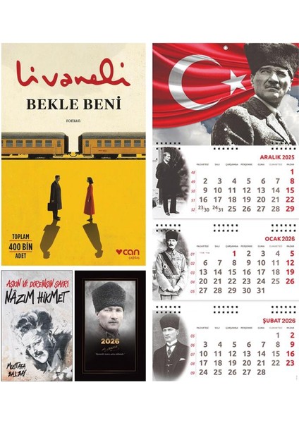 Bekle Beni ve Nazım Hikmet - Komutan Ajanda - Ayyıldız Duvar Takvimi