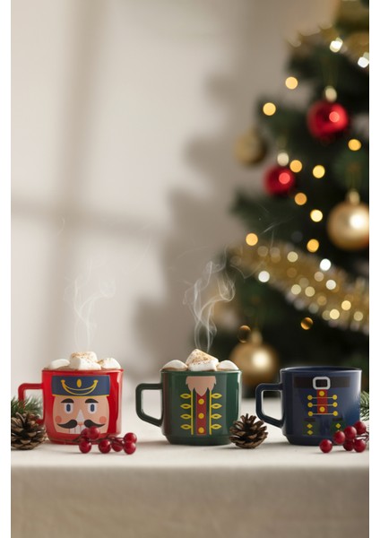 Nutcracker 3'lü Stackable Kupa Seti 180 cc