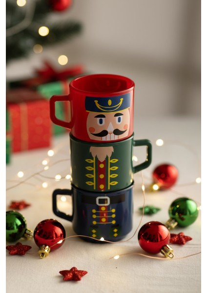 Nutcracker 3'lü Stackable Kupa Seti 180 cc modelleri