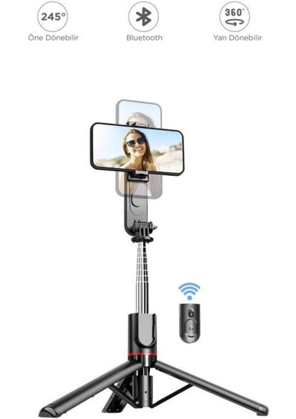 L15 LED Işıklı Selfie Çubuğu Kablosuz Tripot Selfie Monopod Selfie Stick