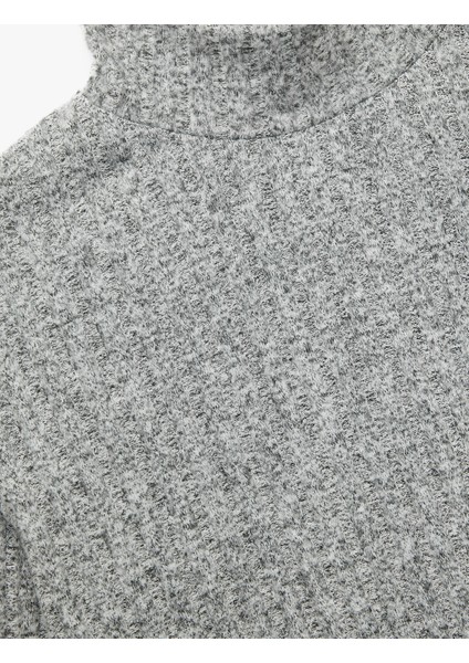 Slim Fit Kaşkorse Uzun Kollu Dik Yaka Crop Tişört indirimleri