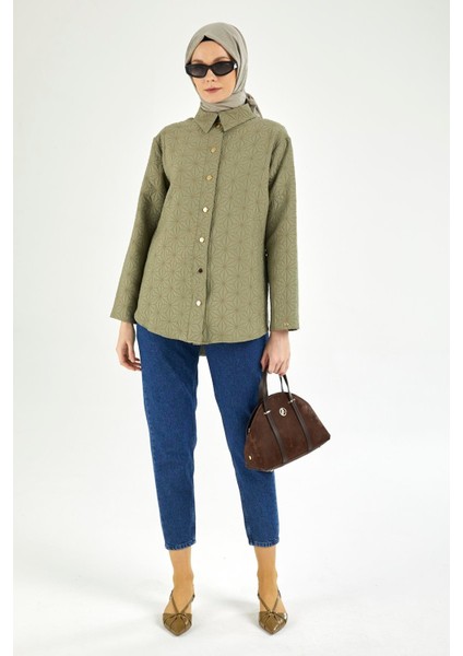 Gömlek Yakalı Çıt Çıt Düğmeli Ceket-Küf 25YT532 modelleri