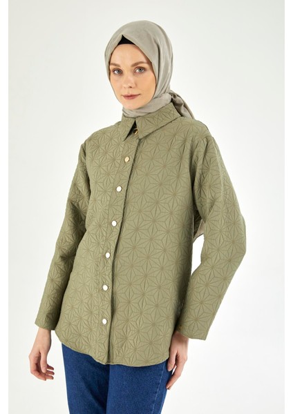 Gömlek Yakalı Çıt Çıt Düğmeli Ceket-Küf 25YT532 indirimleri