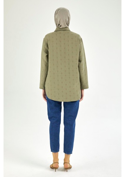 Gömlek Yakalı Çıt Çıt Düğmeli Ceket-Küf 25YT532