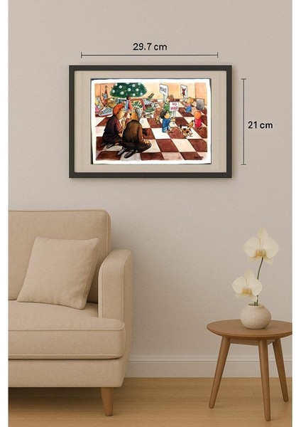 Enrique Arturo Lacoste Prince 29X21CM Orijinal Karikatür Tablo fiyatları