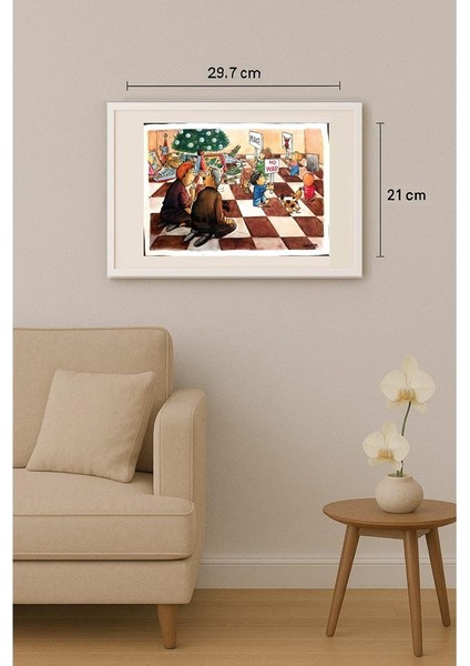 Enrique Arturo Lacoste Prince 29X21CM Orijinal Karikatür Tablo indirimleri