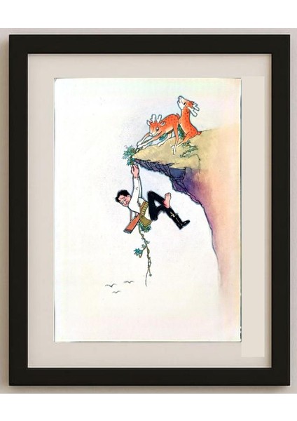 Wang Jinhai 29X21CM Orijinal Karikatür Tablo