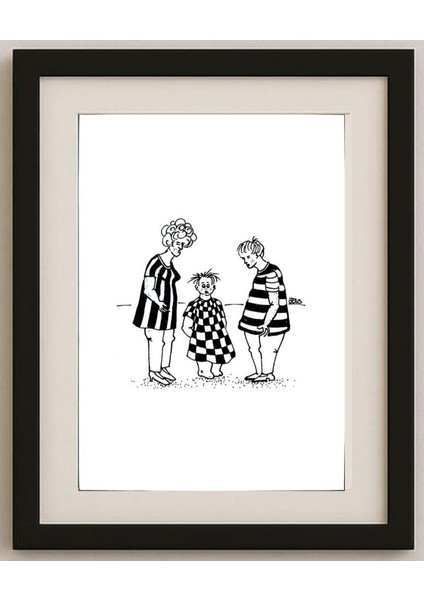 Winfried Besslich 29X21CM Orijinal Karikatür Tablo