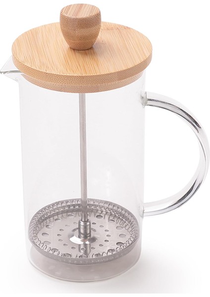 Cam ve Bambu Kapaklı French Press – 600 ml Kahve ve Bitki Çayı Demliği modelleri