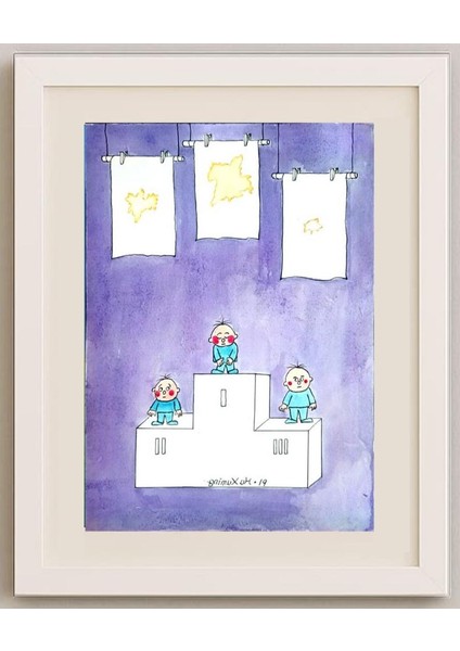 Hu Xuming 29X21CM Orijinal Karikatür Tablo fırsatları