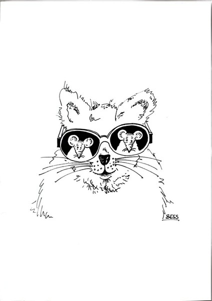 Winfried Besslich 29X21CM Orijinal Karikatür Tablo modelleri