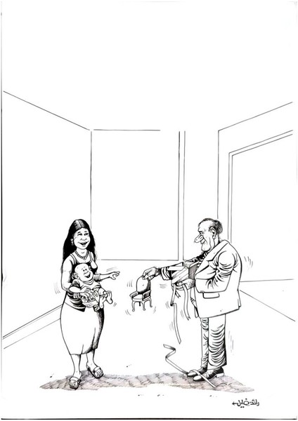 Raed Khalil 29X21CM Orijinal Karikatür Tablo modelleri