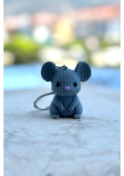 Örgü Desenli Fare Anahtarlık – Sert Plastik, Çanta Süsü & Charm, Hayvan Figürlü Aksesuar fırsatları