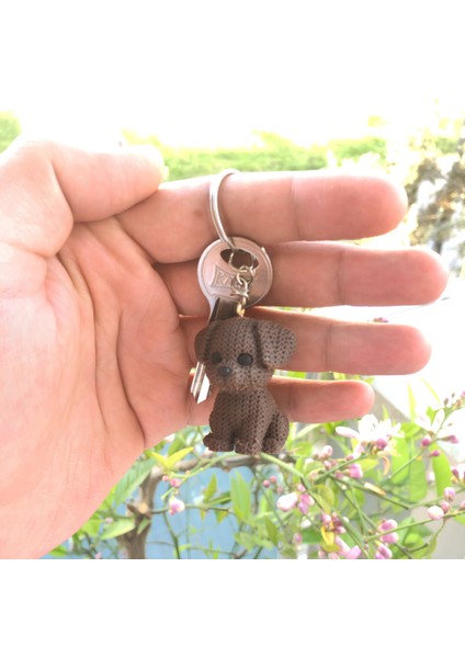 Kahverengi Ayı Anahtarlık –örgü Desenli Figür | Sevimli Mini Aksesuar | Amigurumi Tarzı Çanta Süsü modelleri
