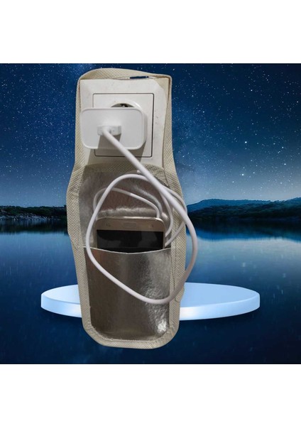 "metalik Gri Suni Deri Askılı Priz Üstü Telefon Tutucu | Yüksek Prizler Için Bez Poşeti fiyatları