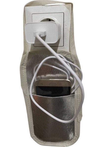 "metalik Gri Suni Deri Askılı Priz Üstü Telefon Tutucu | Yüksek Prizler Için Bez Poşeti fırsatları