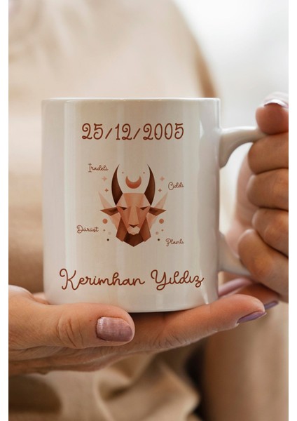Oğlak Burcu Yılbaşı Hediyesi Kişiye Özel Kupa Bardak