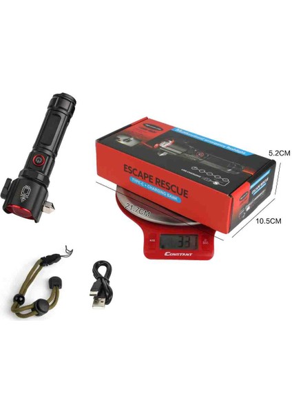 Çok Fonksiyonlu Metal 10.000 Lümen Teleskopik Zoom Taktik Fener indirimleri