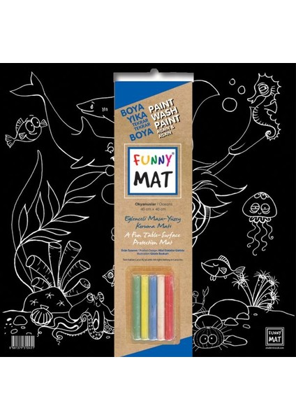 Funny Mat Black Okyanus (Tebeşirli)