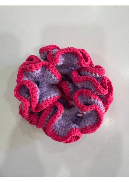 Kız Çocuk Örgü El Emeği Lastik Toka Mor Pembe modelleri