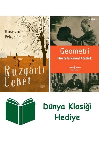 Rüzgârlı Ceket + Geometri + Dünya Klasiği Hediye