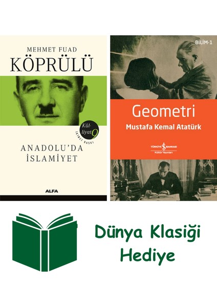 Mehmet Fuad Köprülü Külliyatı 9 + Geometri + Dünya Klasiği Hediye
