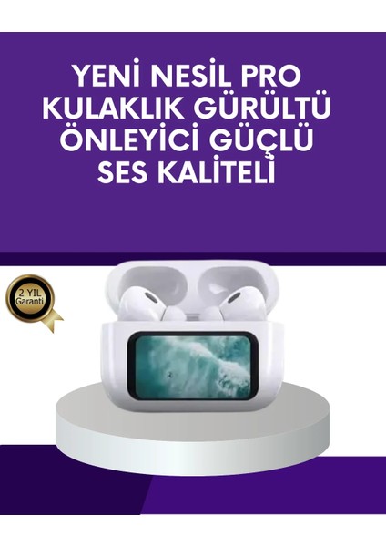 Dokunmatik Ekranlı Bluetooth Kulaklık Anc Gürültü Önleme Suya Dayanıklı