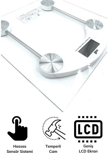 Dijital Kare Cam Baskül Darbelere Karşı Dayanıklı Terazi Yüksek Hassasiyetli Tartı Tf 1052 ( Lisinya ) indirimleri