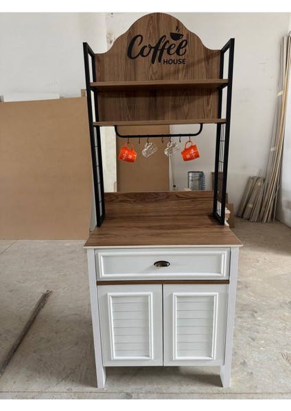 Kahve Köşesi Çekmeceli Çok Amaçlı Mutfak Dolabı Sepet modelleri