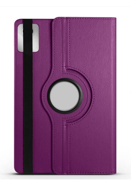 Lenovo M11 TB-330FU Uyumlu Standlı 360° Yatay Dikey Dönebilen Deri Tablet Kılıfı