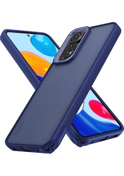 Xiaomi Redmi Note 11 Kılıf Elegant Kapak - Lacivert - FKU4163-4822