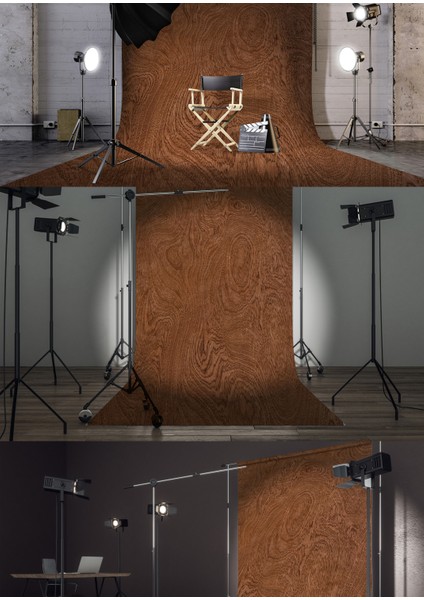Altın Meşe Vinil Backdrop – Kırışmaz Mat Fotoğraf ve Video Çekim Arka Planı (80×120 Cm)