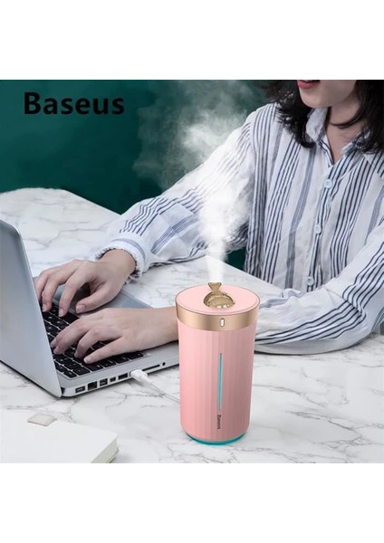 Baseus Whale Araç ve Ev Ultrasonik Hava Nemlendirici Gece LAMBASI-(5775) - ?85?76E0-0G5085