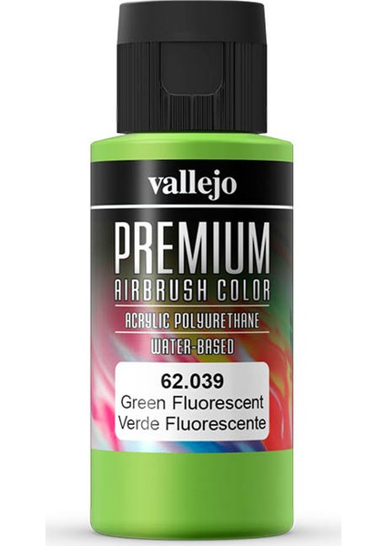 62039 60 ml. Green Fluorescent, Premium RC Color Serisi Model Boyası