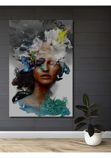 Ruhun Bahçesi Yağlı Boya Görünümlü Ahşap Dekoratif Tablo Dikdörtgen Tablo