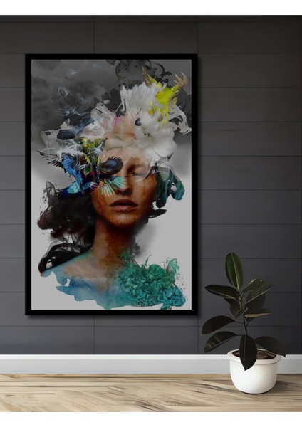 Ruhun Bahçesi Yağlı Boya Görünümlü Ahşap Dekoratif Tablo Dikdörtgen Tablo fiyatları