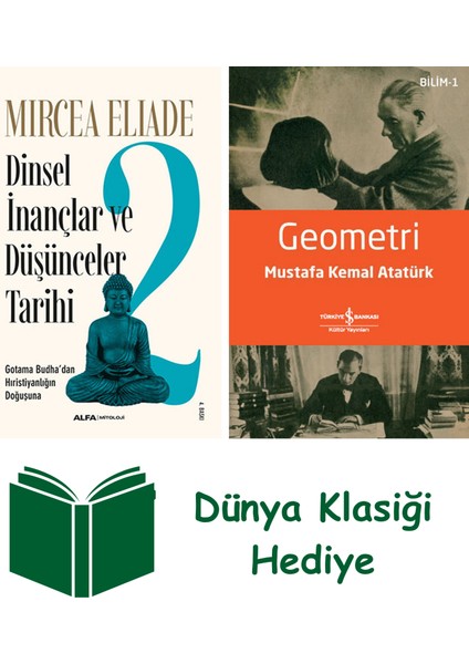 Dinsel Inançlar ve Düşünceler Tarihi 2 + Geometri + Dünya Klasiği Hediye