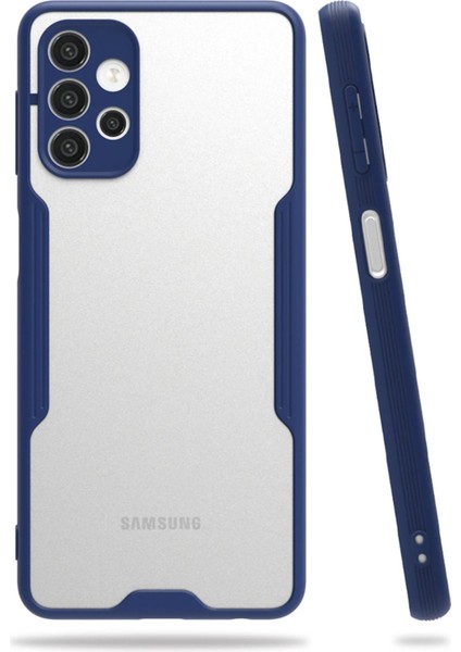 Samsung Galaxy A52 Kılıf Platin Silikon - Lacivert - FKU6882-6139