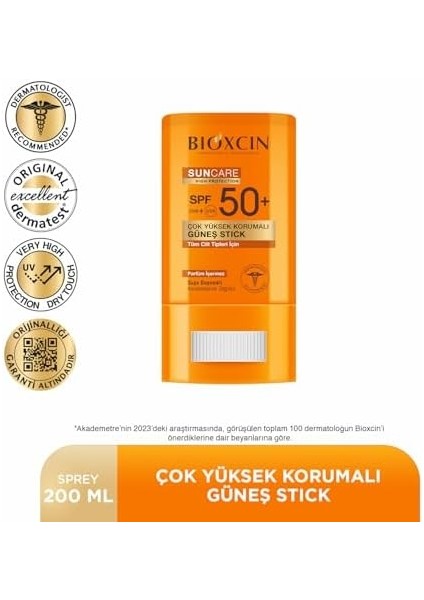 Bioxcin Stick Spf 50 Hassas Bölgeler Için Yüksek Korumalı Güneş Kremi