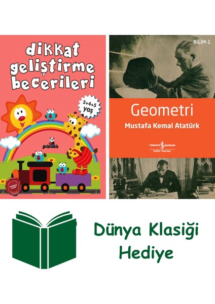 Dikkat Geliştirme Becerileri + Geometri + Dünya Klasiği Hediye