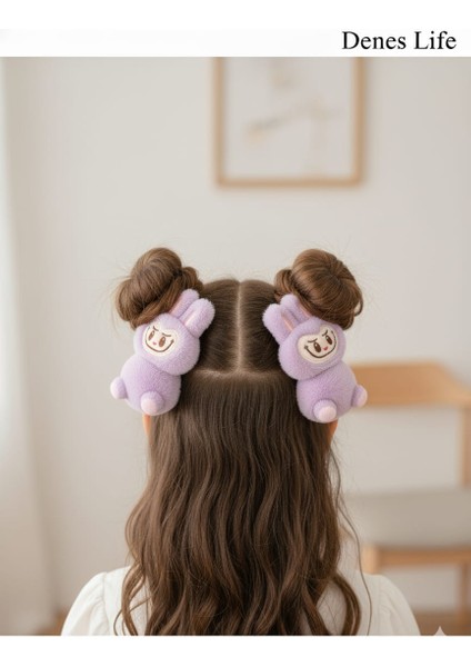 Labubu 2'li Peluş Figürlü Oyuncak Toka