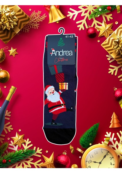Erkek Tekli Yılbaşı Hediyelik Çorap