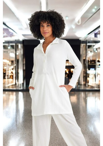 Baharlık Gömlek Yaka Rahat Elbise